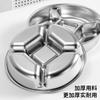 Heavy Duty 316L Stainless Steel 5-Compartment Divided Plate Home Restaurant Cafeteria Serving