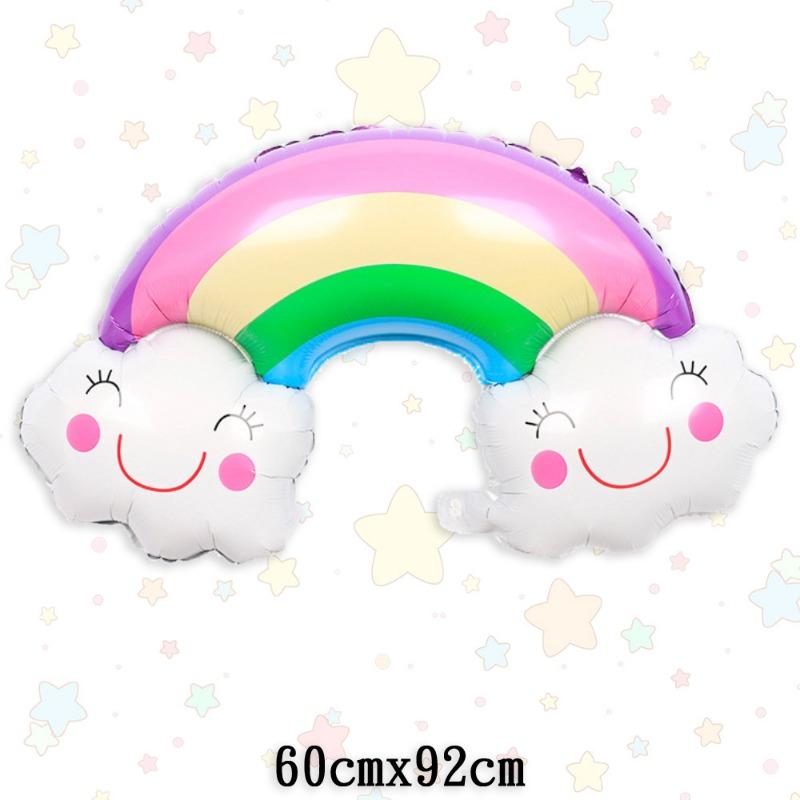 

Новые мультяшные радужные шары-кисточки в виде облака из алюминиевой пленки для украшения детского дня, дня рождения Smiley Rainbow