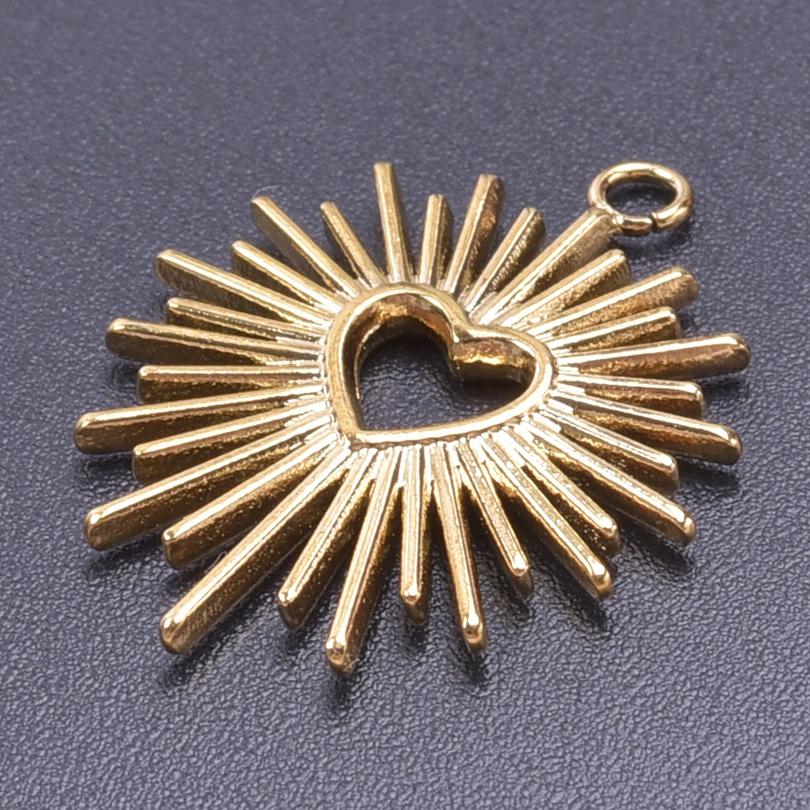 Stainless Steel Sun Charm Moon Sunset Charms For Jewelry Making Bulk Supplies Stainless Steel Pendant Breloque Acier Inoxydable