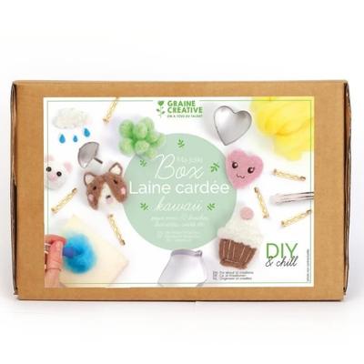 Carded Wool Felt Kit - Graine Créative - 10 Pcs - Kawaii Accessories - DIY - Mixed