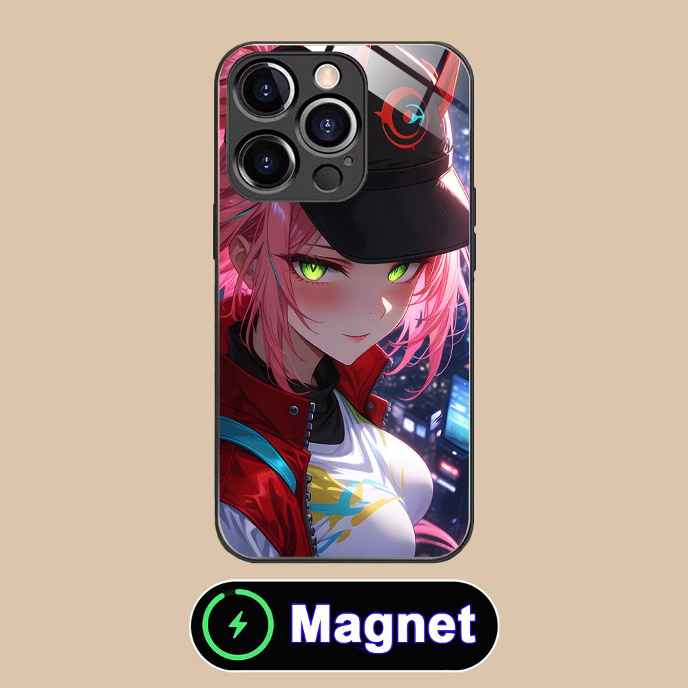 

HSR Rappa Glass MagSafe Mobile Phone Case for iPhone 17 16 15 14 13 12 11 Air Pro Max Plus Mini Colorful Cover iPhone 11 Pro Max