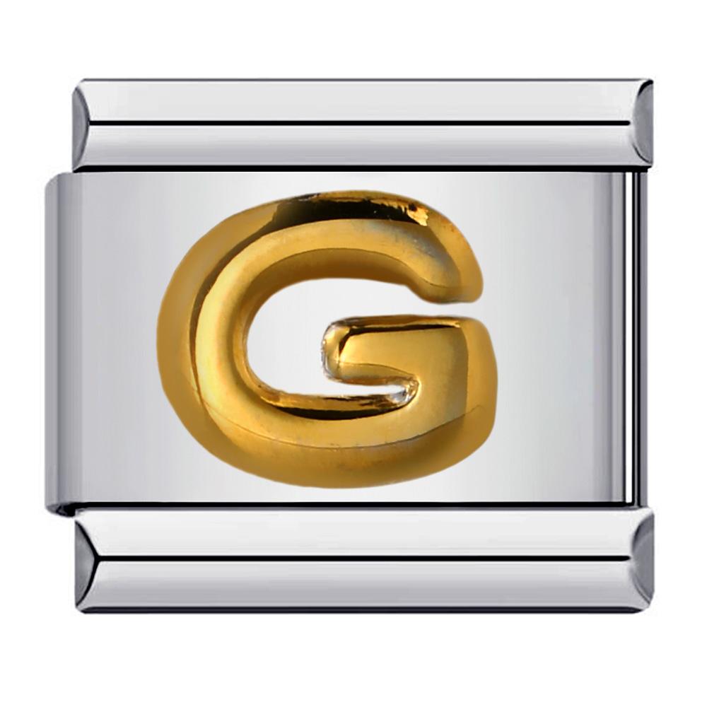 Trendy Italian Charms Bracelet 26 English A-Z Letter Custom Gold Color DIY Jewelry Making Gift Hand Bangle Chain Jewellry