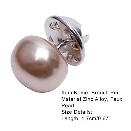 Women Fashion Faux Pearl Brooch Pin Shawl Collar Buckle Clothes Clip Shirt Sweater Decor for Wedding Party