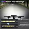 NEWBOLER Luce Bicicletta Anteriore 10000Lumen Luce Bici 10000mAh Torcia Impermeabile Ricarica USB Lampada per Ciclismo MTB Strada Accessori