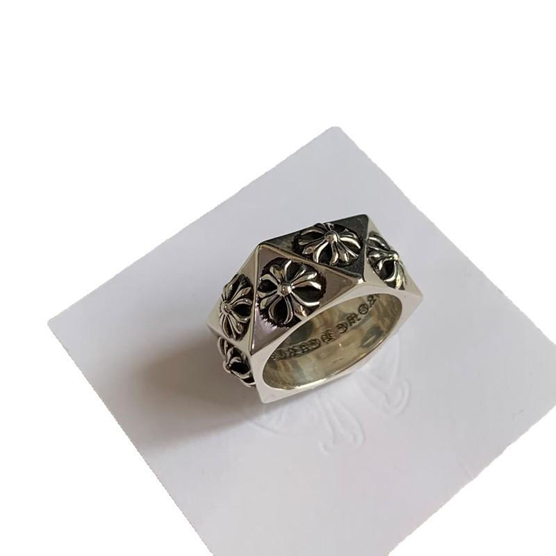Chrome Hearts Rhombus Cross Flower Heavy Ring: Unisex Hip Hop Punk Christmas Gift