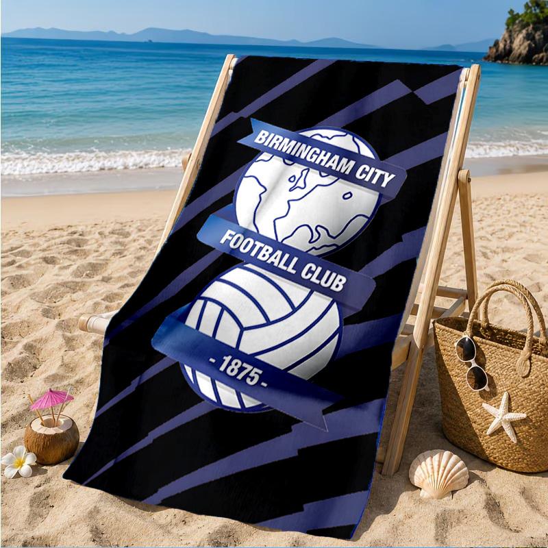 Birming-ham Football Club Bedrucktes Mikrofaser-Strandtuch, Weich und Saugfähig, Schnelltrocknend, Ideal für Sommerreisen, Strand-Essentials, Schwimmbad