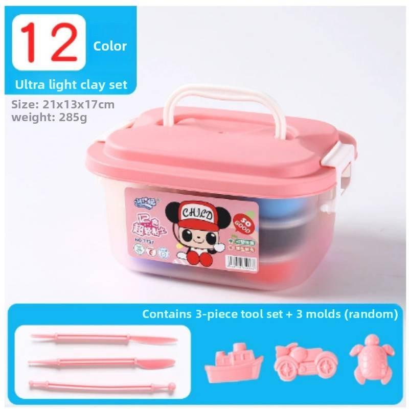 

Colorful Modeling Clay Set With For Kids Handcrafts And Creative Play Pink 12 Colors