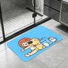 Anime C-capoo Floor Mat Diatomite Bath Mat, Quick Dry Absorbent Non-Slip Door Mat