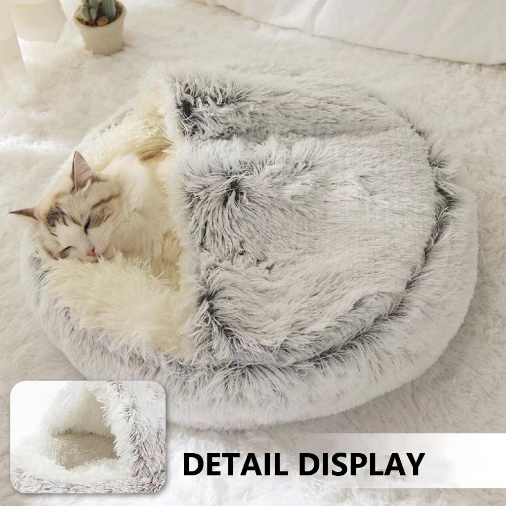 New Arrival Eco-Friendly Pet Supplies House Calming Bed Cat Cave Beds for Indoor Cats or Small Dogs