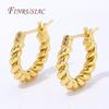 1/2/3Pairs 18K Gold Plated Vintage Twisted Hoop Earrings For Women,Circle Hoops Party Jewelry,Earrings Accessories