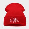Autumn and winter men's and women's wool hats New casual versatile Gigi embroidered knitted hats Outdoor warm windproof cold hats