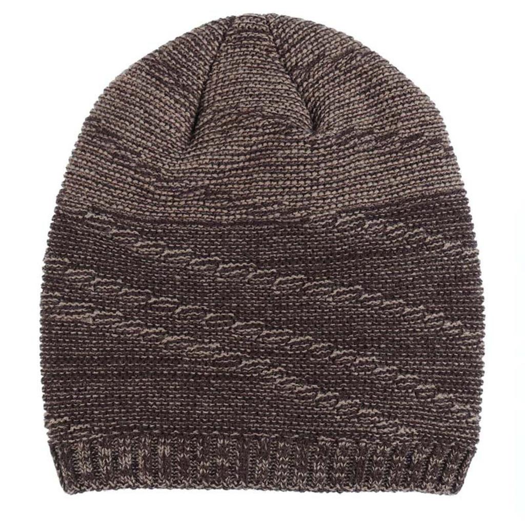 Men's Winter Knitted Beanie Hat Thickened Fleece Lined Warm Outdoor Sports Casual Slouchy Skull Cap for Cold Weather Protection