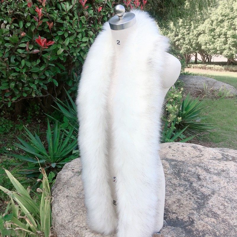 Long Scarf Unisex Faux Fox Fur Neck Warmer Cold-weather Protection Versatile Women's Scarf