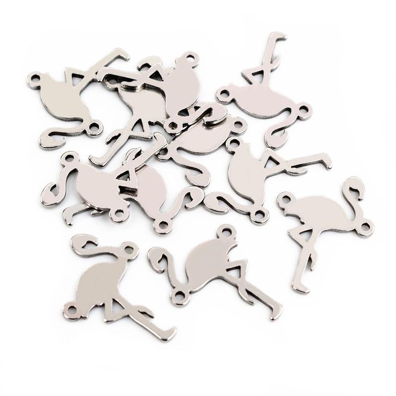 20pcs No Fade 316 Stainless Steel Double Loops Star Heart Cute Charms Pendant DIY Jewelry Findings for Necklace Bracelet