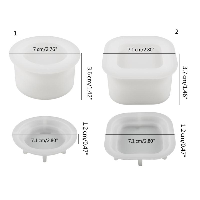 Silikonform für Zementbecher, perfekt für selbstgemachte Kerzenhalter aus Kristallharz und Wachs – innovatives Spiegeldesign