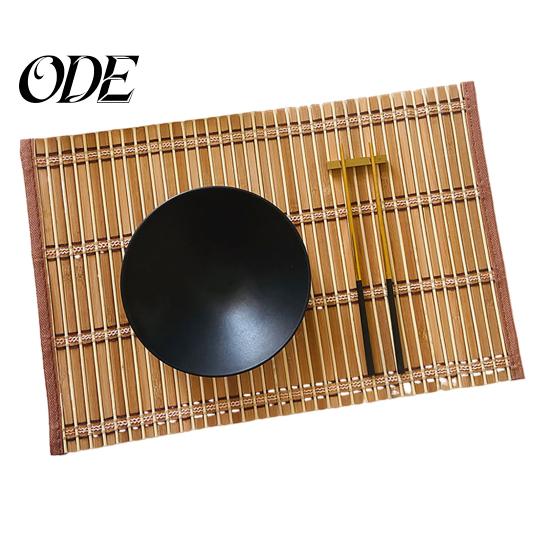 Natural Bamboo Table Mats Woven Placemat Retangle Shape Thickened Heat-Resistant Oil-Resistant Non-Slip Place Settings Parties Weddings Banquets