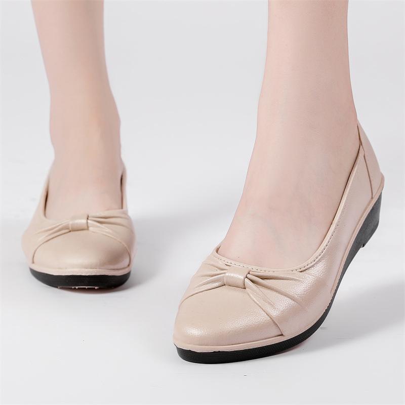 

Single shoes summer thick heel square head spring and autumn plastic shoes middle heel shoes summer casual 40