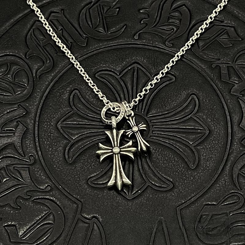 Collier Bijoux Sans Diamant Taille Collier Double Croix