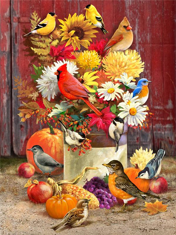 5D Diamond Painting Bird Animal Full Drill Craft Kit Diamond Embroidery Sunflower Mosaic Pumpkin Needlework Home Decor