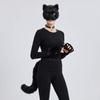 Funny Animal Costume Set Polyester Tail Mask Paw Gloves Full Set Plush Cosplay Mask  Masquerade