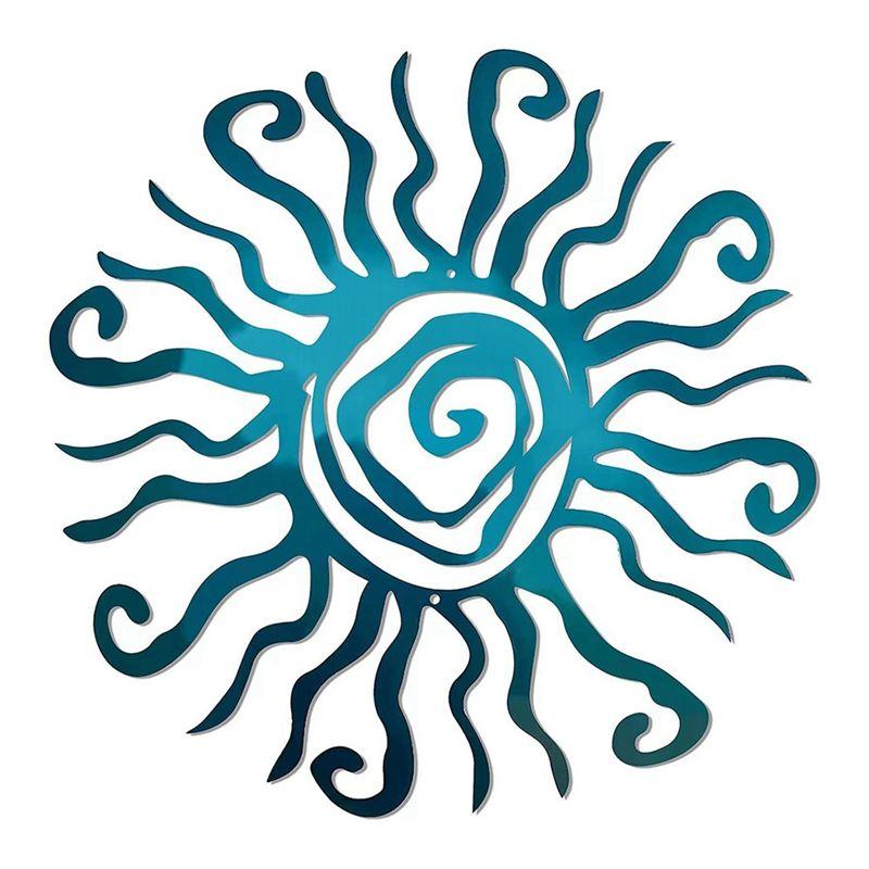 

ABUL-Sun God Metal Wall Art Indoor/Outdoor Decor -12.2In Coral Rust Proof Wall Decor For Bedroom,Garden,Patio And Farmhouse