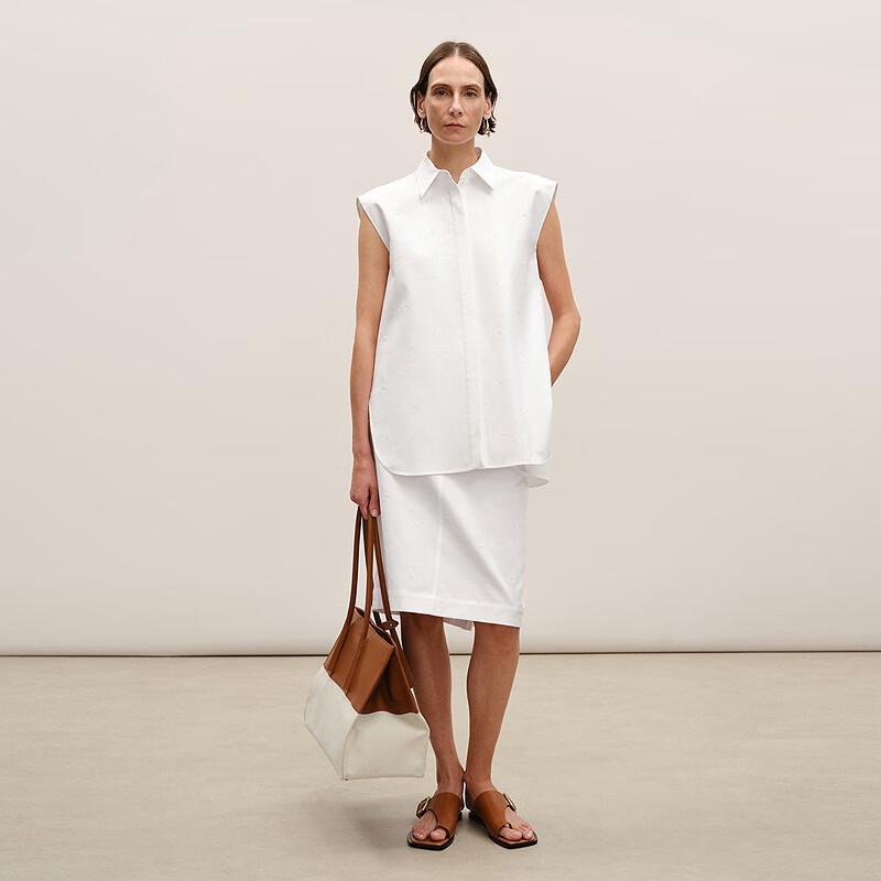 LESS 2026 Summer Straight Loose Sleeveless Shirt