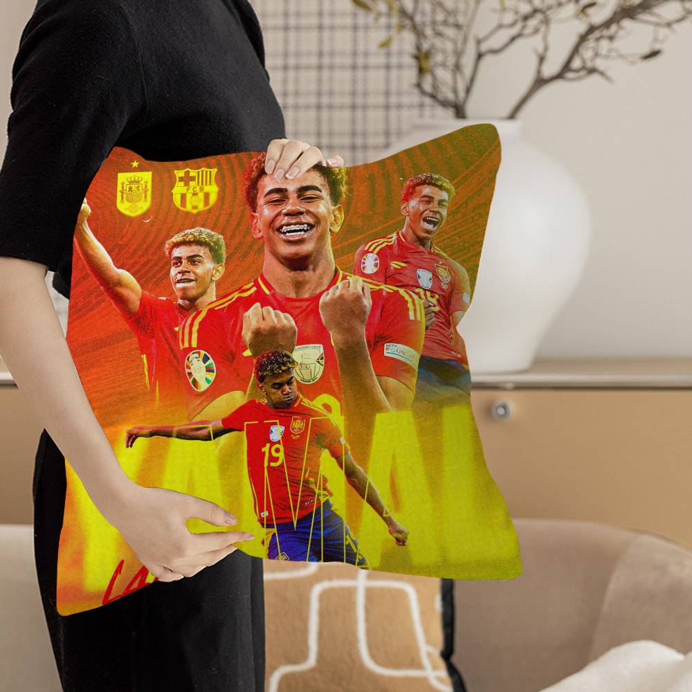Popular Football Stars L-Lamine Y-Yamal Pillow Cover Design Cushion Cover Decor Holiday Decorati