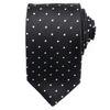 [Michiko London] Brand Necktie, Made In Japan, 100% Silk, Polka Dot Pattern (D: Black)