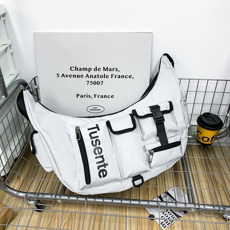 

Школьная сумка высокая ценность короткая поездка портативная мужская и женская повседневная простая легкая универсальная большая вместимость мессенджер серый