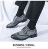 Men's Summer Mesh Leather Brogue Shoes: Casual, Business, British Style, Lace-Up, Wedding-Ready