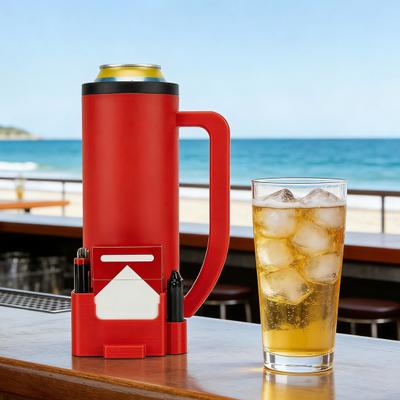 Tactical Double Can Cooler with Bottle Opener 12oz Insulated Beverage Holder for Beer Soda Portable Outdoor Drink Carrier for Camping Hiking BBQ