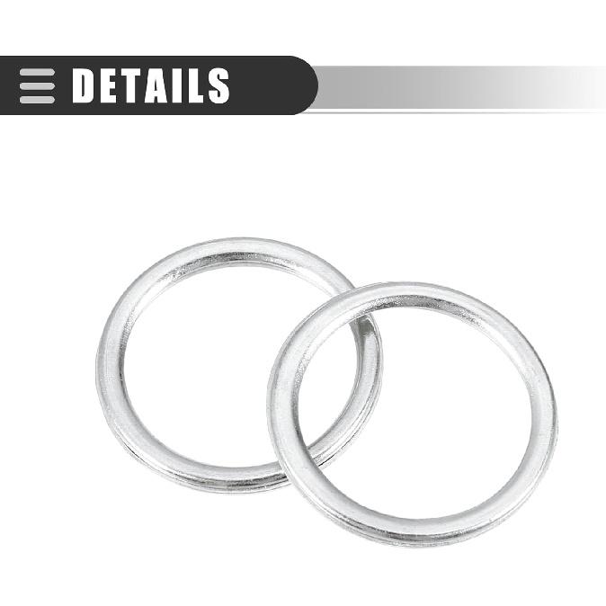 Motoforti Car Oil Drain Plug Gaskets, Engine Oil Crush Washer Seals, for Subaru BRZ 2013-2020, Aluminum, No.803916010, Silver Tone, 20 Pcs