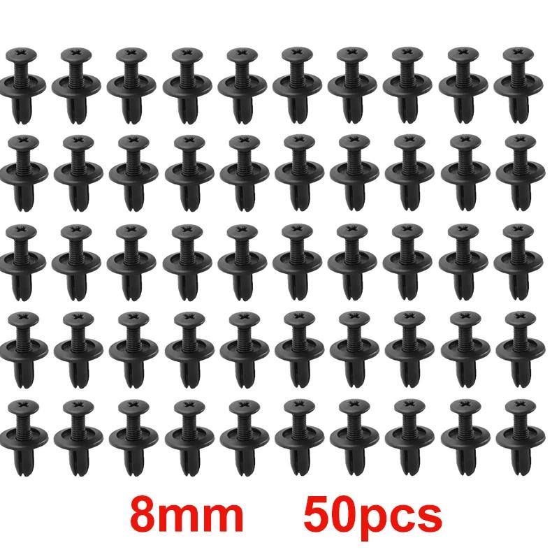 Kunststoffnieten Befestigungselemente für Autos (8mm/6mm) - Stoßfänger/Kotflügel Schrauben Clips, 8mm Loch Auto Druckniet Clip Zubehör