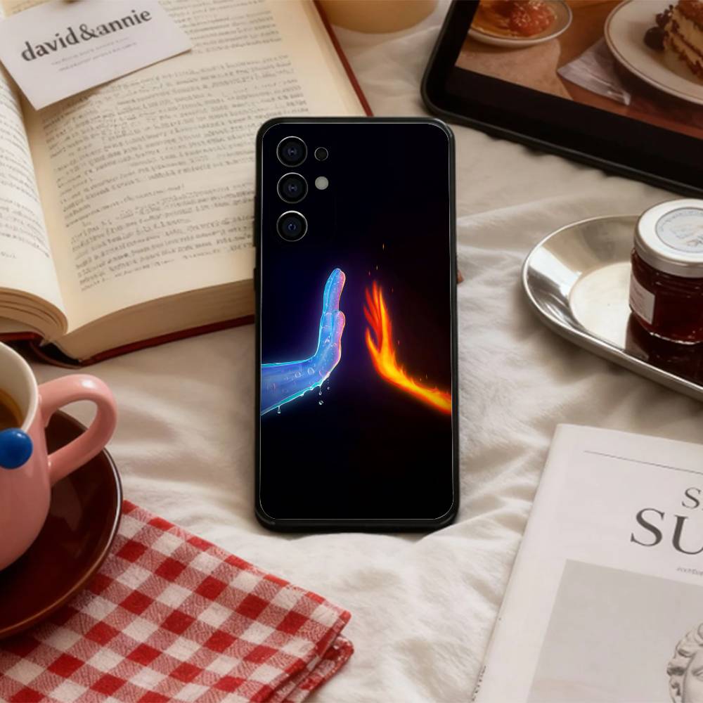 P-Pixar E-Elemental    Phone Case For Samsung S 25,24,23,22,30,21,10,9,Ultra,Plus,Lite,FE,4,5 G Soft Black Case