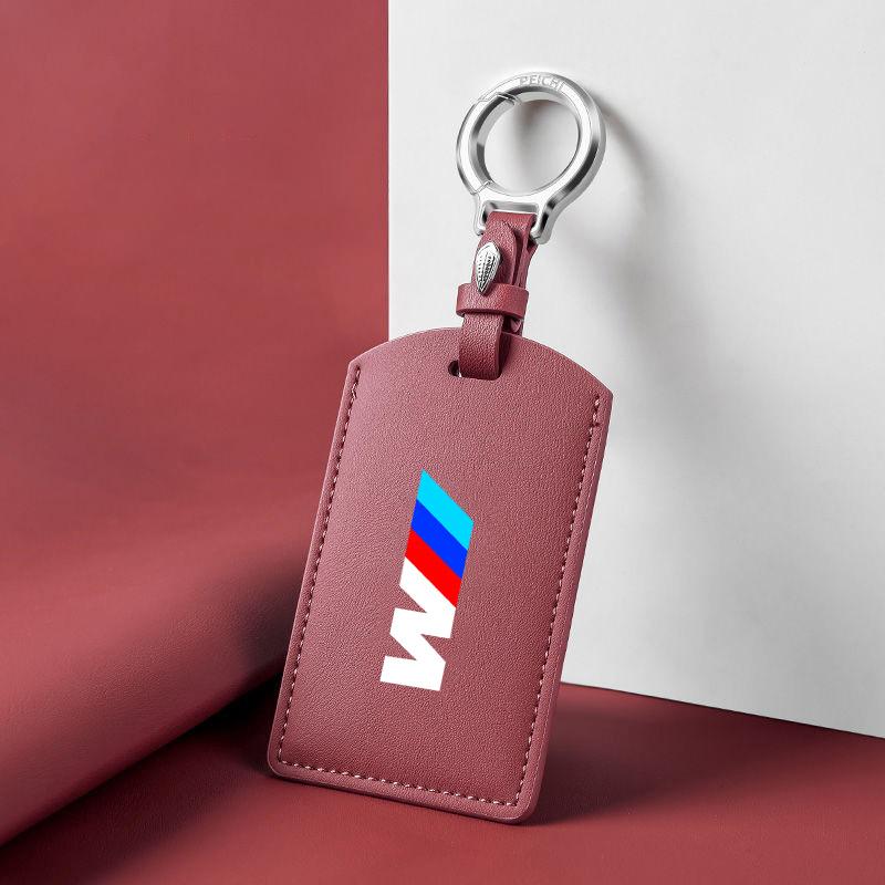 BBIV3 Leather M-Styling Car Smart NFC Card Key Case Cover Shell For BMW M3 M5 M4 Series X1 X3 X5 X6 X7 535le Keychain Auto Accessories