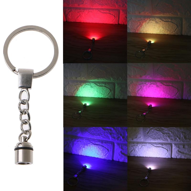 Crystal Key Chain LED Light Keychain Luminated Keyring Pendant DIY Resin Epoxy Accessories