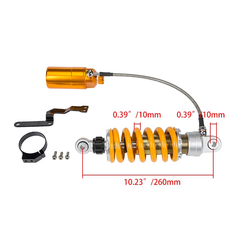 

205/235/260/285mm Motorcycle Air Shock Absorbers Rear Suspension For Yamaha Honda Kawasaki msx125 sf Benelli TNT125 135 CF250SR 260mm