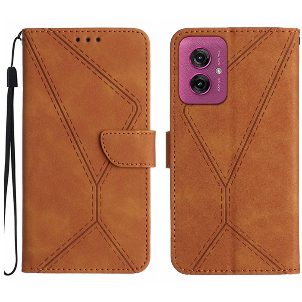 Suitable for Moto G05 leather case, Redmi 14C matte striped card wallet case, Samsung A56 solid color case.