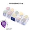 30pcs Guitar Picks ABS Plectrums with Storage Box Large Teardrop Shape Big Thickness 1mm 2mm 3mm Guitar Pick Accessories TMZ