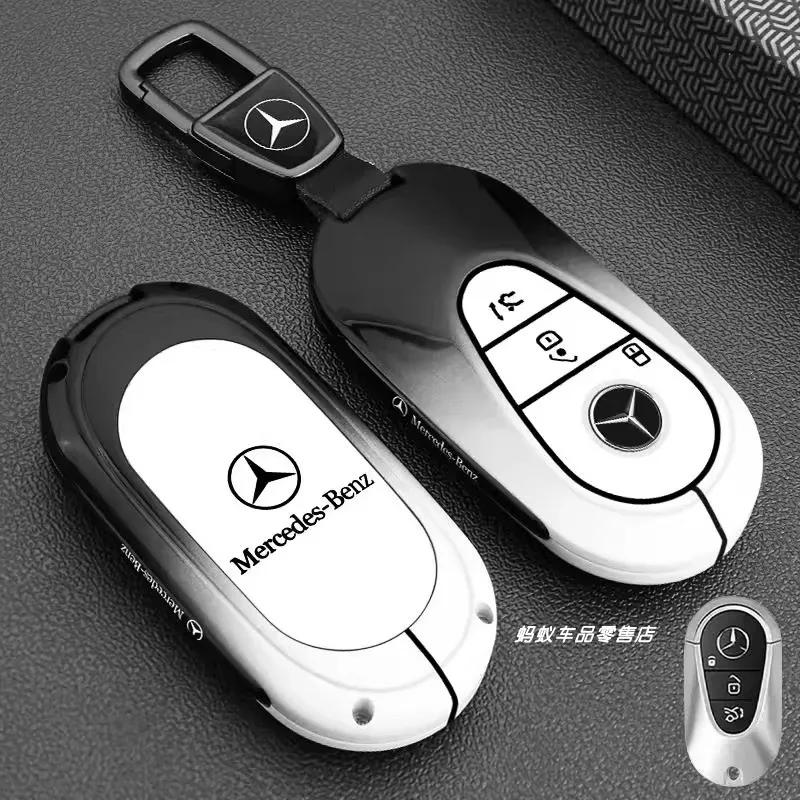 Zinc Alloy Car Remote Key Case Cover Shell For Mercedes Benz A C E S G Class GLC CLE CLA GLB GLS W177 W205 W213 W222 X167 AMG FF2