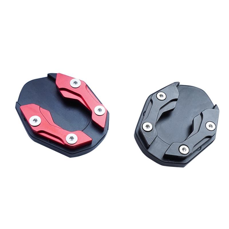 1Stk Geeignet für Motorradmodifikation Aluminiumlegierung Seitenständer Fußstütze Vergrößerte Basis Stativ Verbreitertes Rutschfestes Pad