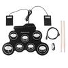 Electronic Digital USB 7 Pads Roll Up Set Silicone Electric Drum Kit with Drumsticks & Sustain Pedal