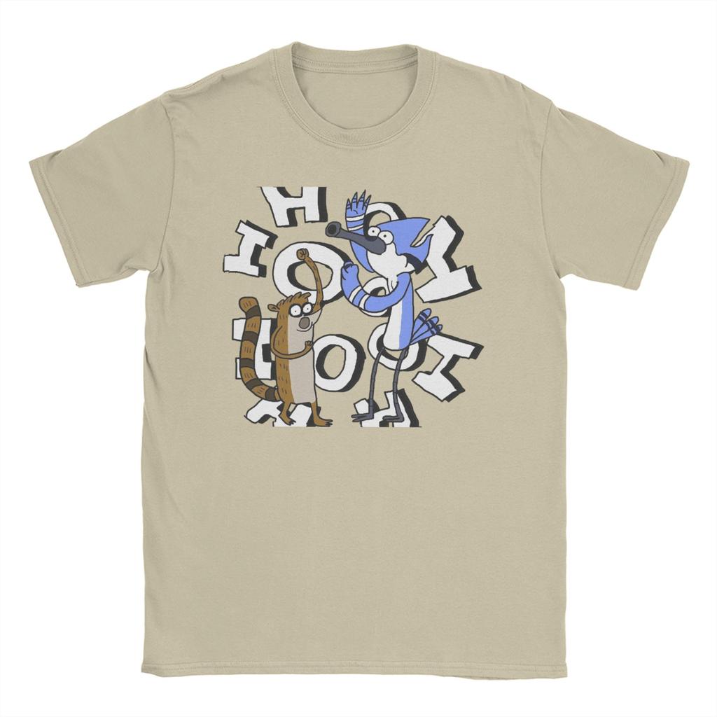 Fashion Ooooohh Mordecai Rigby Regulars Show T Shirt for Unisex Unisex 100 Cotton Tee Shirt Short Sleeve Clothes