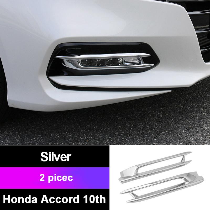 

Для Honda Accord X 10th 2018 ABS, вуглецеве волокно, передні протитуманні фари, кришка лампи, накладка, бампер, рефлектор, аксесуари срібний