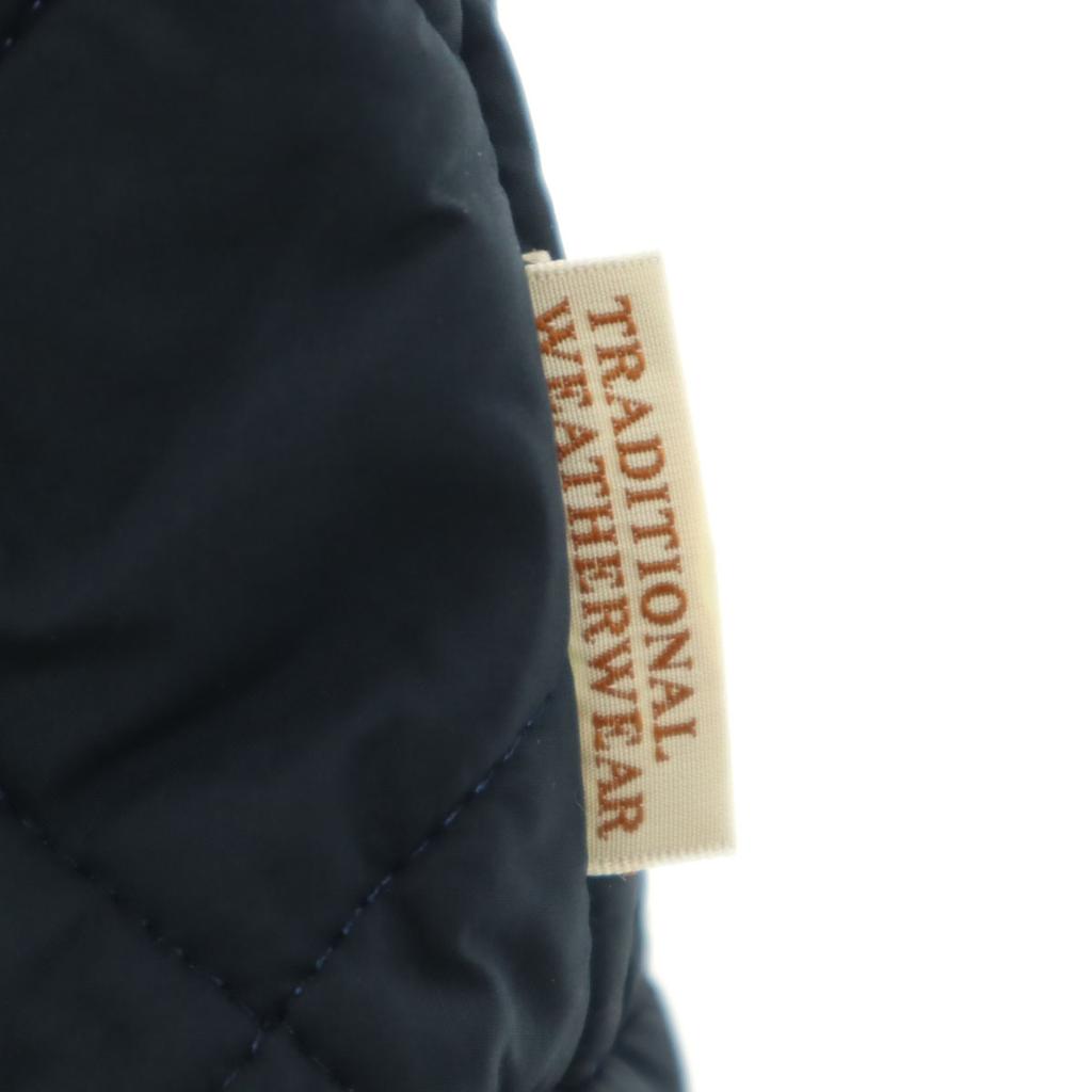 Traditionelle Wetterbekleidung Hergestellt in Großbritannien Gesteppter Mantel 36 Marineblau Rückseite mit Loch Damen Gebraucht