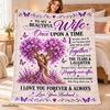 Personalized To My Beautiful Wife Blanket, Romantic Gift from Husband, Anniversary Gift for Wife, Wedding Gift, Love Quote Fleece Blanket