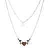 Trendsetting Geometric Heart And Wing Necklace Unique Alloy Jewelry For Women