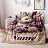 Beautiful Rabbit Customize Your Name Blanket Warm Comfortable And Soft Blankets Are Suitable For Home Chairs Office Sofas Sofas Office Camping And
