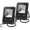 12V DC 10W 900 Lm 3000K IP65 LED Projector - Mini Warm White Floodlight, 11×8.5×8.5 Cm