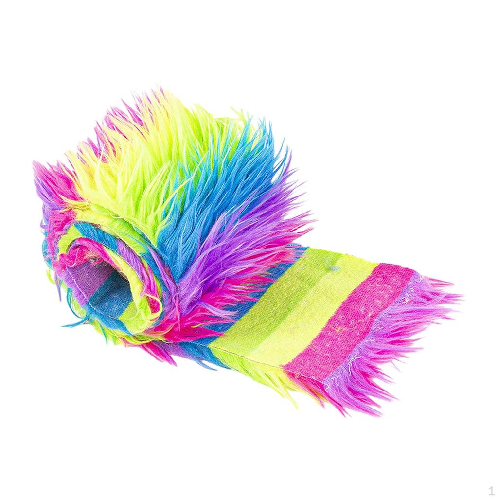 Faux Fabric Artificial Patches Handmade Crafts Supplies Plush Toy Shaggy Cuts for Cosplay